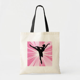 Pink Star Ballerina Tote Bag