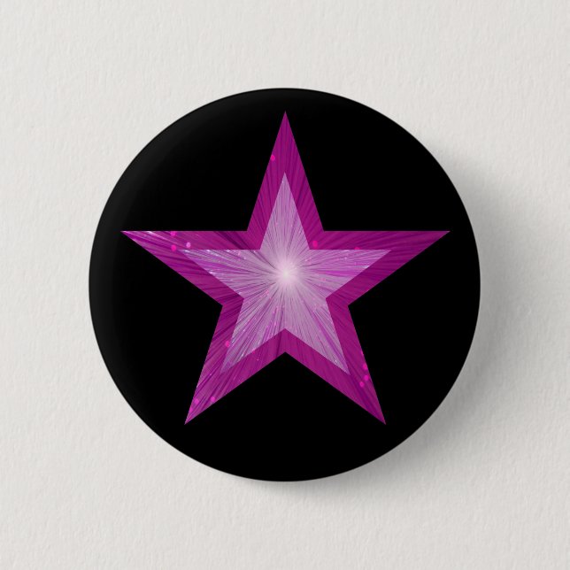 Pink Star button black (Front)