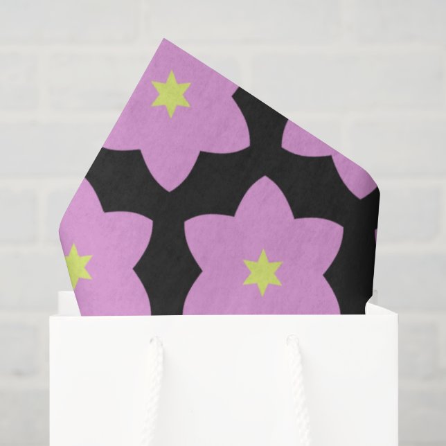 Pink star flowers cvpa2 tissue paper (Gift Bag)