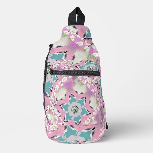 Pink Star Girly Var Sling Bag (Front)