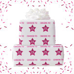 Pink Star Glitter Cheers to 21 21st Birthday  Wrapping Paper<br><div class="desc">Wrap up the celebration with our Pink Star Glitter Cheers to 21 21st Birthday Wrapping Paper, the perfect presentation for her special day. This minimalist and elegant wrapping paper, adorned with bold pink glitter stars, adds a touch of chic and modern flair to your 21st birthday gift. Make her birthday...</div>