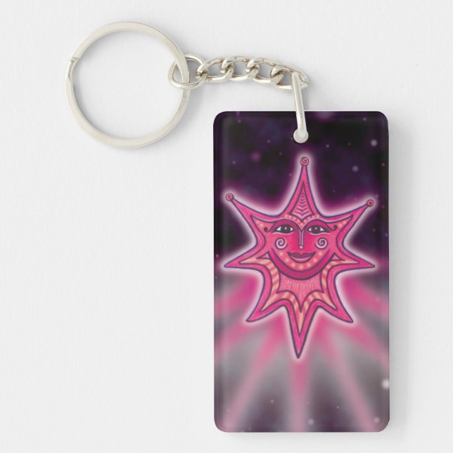 Pink Star Key Chain (Front)