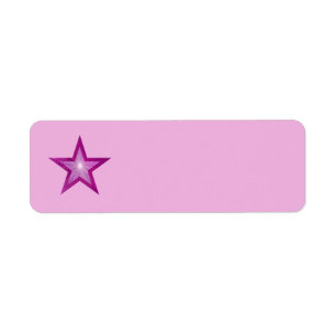 Pink Star label pink plain