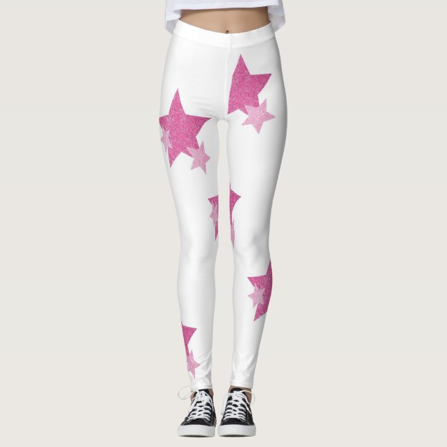 Pink star leggings (Front)