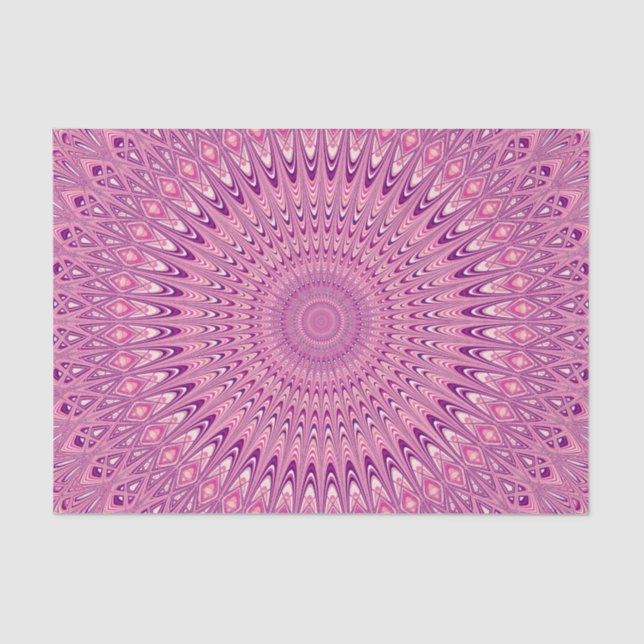 Pink star mandala tissue paper (Front)