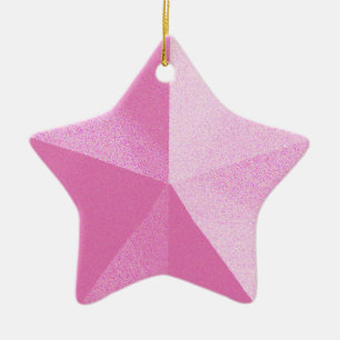 Pink Star Ornament Customisable Template