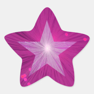 Pink Star sticker star shape