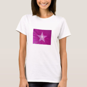 Pink Star women's t-shirt white