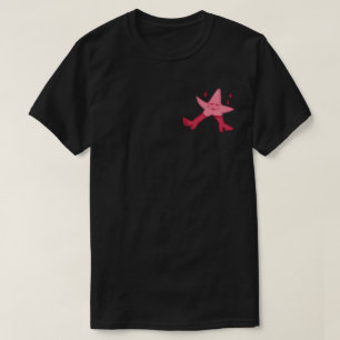 Pink Starfish Character In High Heels Hand-Drawn T-Shirt