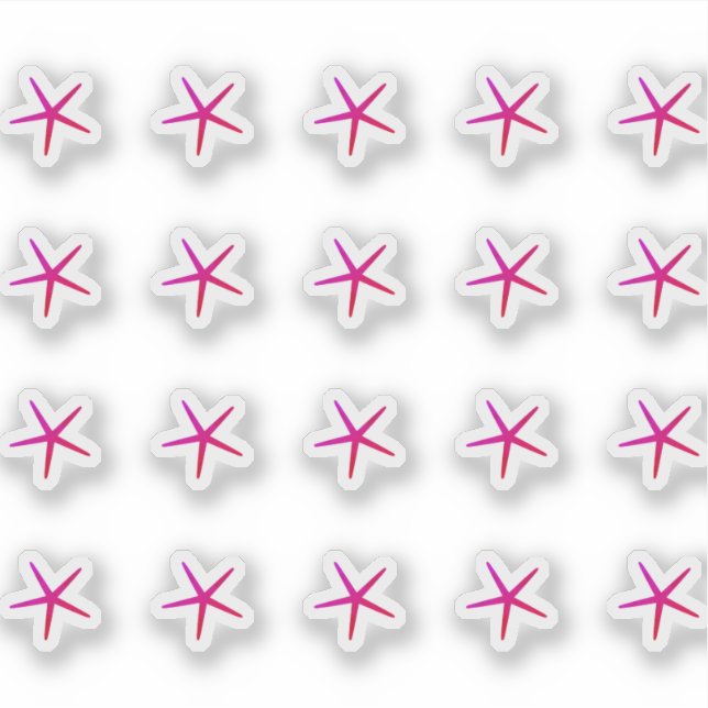 Pink Starfish Pattern Cute Beach Nautical Sea Star (Front)