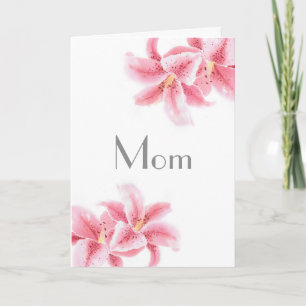 Pink Stargazer Lilies Card