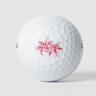 Pink Stargazer Lilies Golf Balls