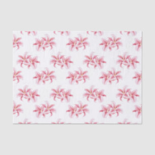 Pink Stargazer Lilies Pattern Tissue Paper