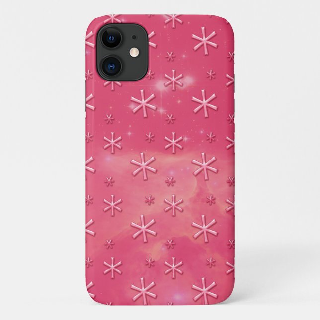 Pink Starry Sky Astrisk Pattern Case-Mate iPhone Case (Back)