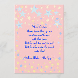 Pink Stars Baby Shower Invitation