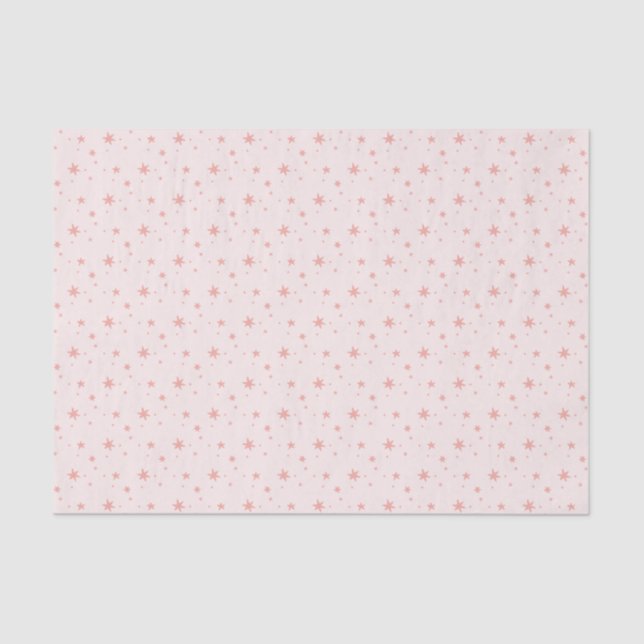 Pink Stars Girly Tissue Paper (Front)