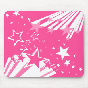 Pink Stars Mouse Pad