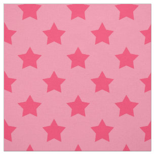 Pink Stars Pink Background Textile Fabric