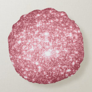 Pink Stars Round Pillow