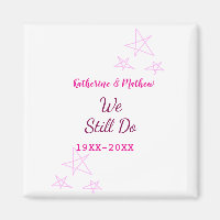 Pink stars Vow renewal anniversary wedding modern 