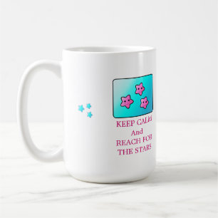 Pink Stars with Saying Coffee Mug
