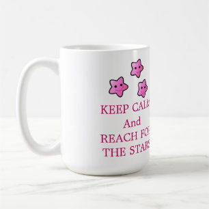 Pink Stars with Saying Coffee Mug