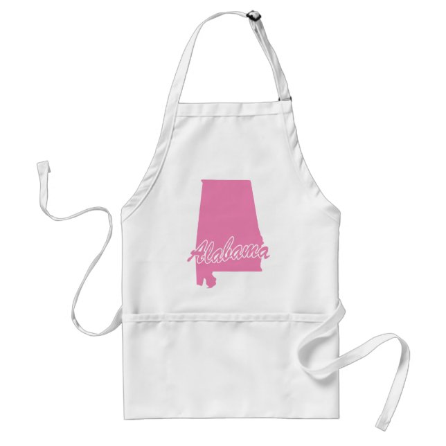 Pink State Alabama Adult Apron (Front)