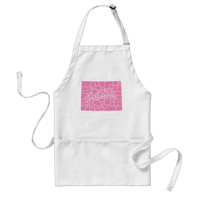 Pink State Colorado Adult Apron (Front)