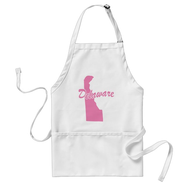 Pink State Delaware Adult Apron (Front)