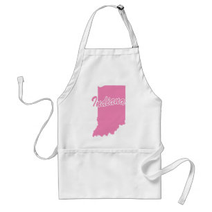 Pink State Indiana Adult Apron