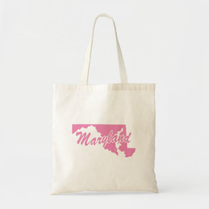 Pink State Maryland Tote Bag