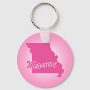 Pink State Missouri Keychain