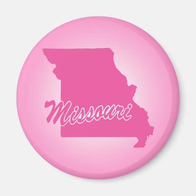 Pink State Missouri Magnet (Front)