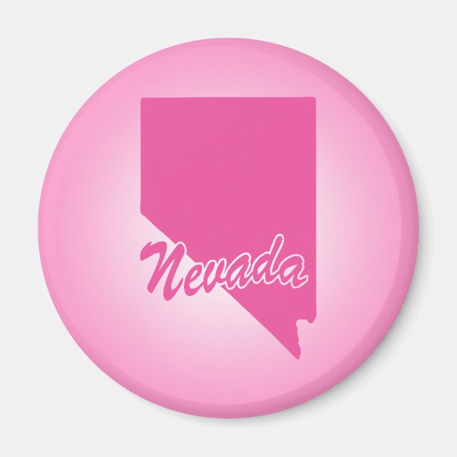 Pink State Nevada Magnet (Front)