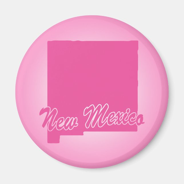 Pink State New Mexico Magnet (Front)