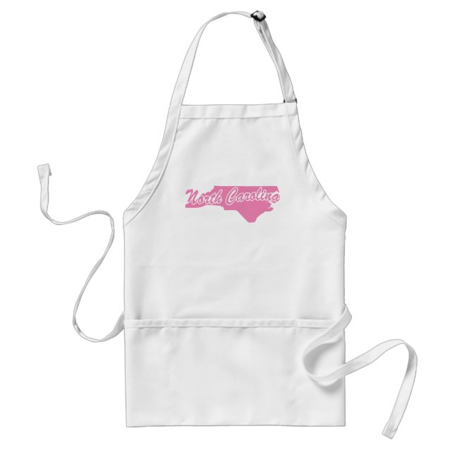 Pink State North Carolina Adult Apron (Front)
