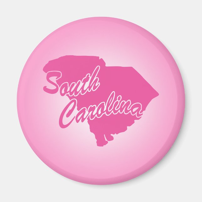 Pink State South Carolina Magnet (Front)