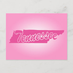 Pink State Tennessee Postcard