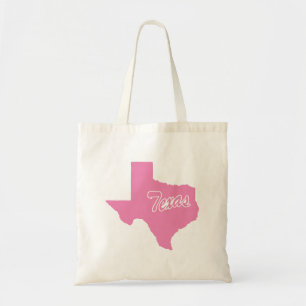 Pink State Texas Tote Bag