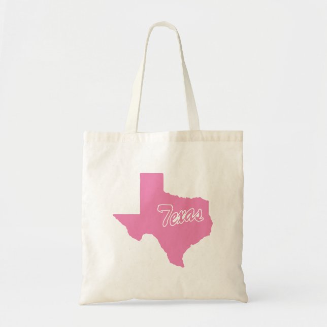 Pink State Texas Tote Bag (Front)