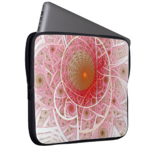 Pink Steampunk Abstract Laptop Sleeve
