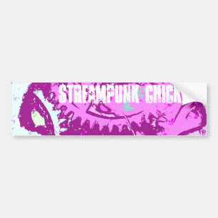 pink steampunk bumper sticker
