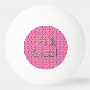 Pink Steel 1 star white ping pong ball