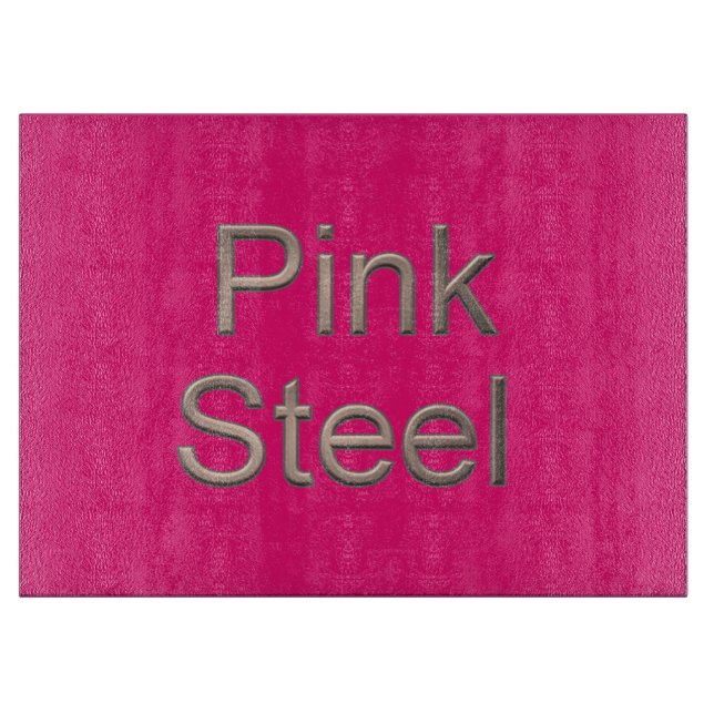 Pink Steel fuchsia glass cutting board (Front)