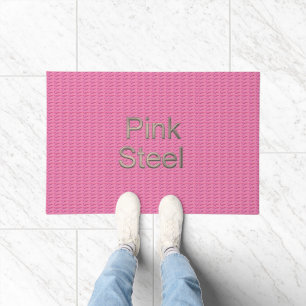 Pink Steel large doormat