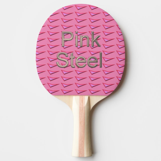 Pink Steel ping pong paddle (Front)