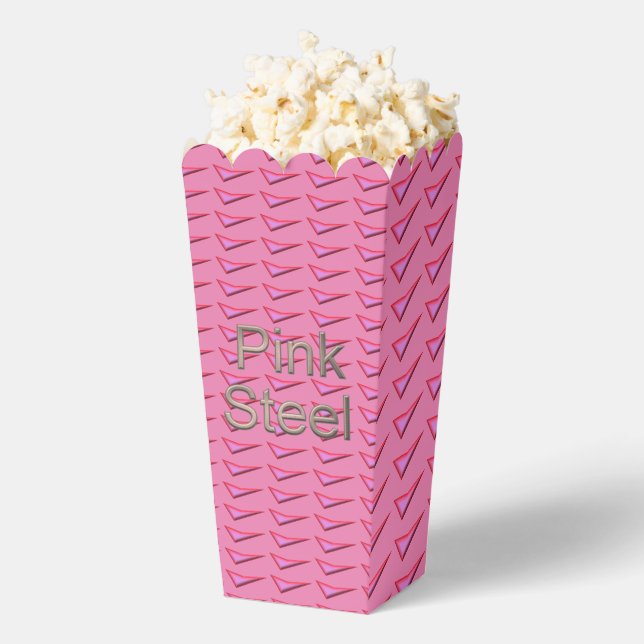 Pink Steel popcorn boxes (Popped)
