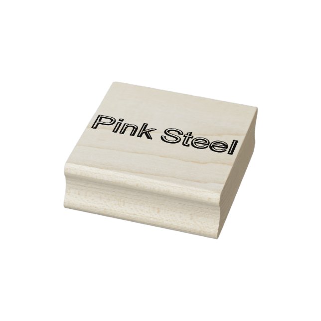 Pink Steele large rubber stamp no handle (Stamp)