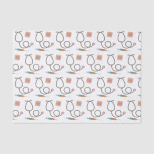 Pink Stethoscope Medical Nuse Tissue Paper