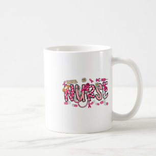 Pink Stethoscope Nurse Medical Breast Cancer Aware Coffee Mug